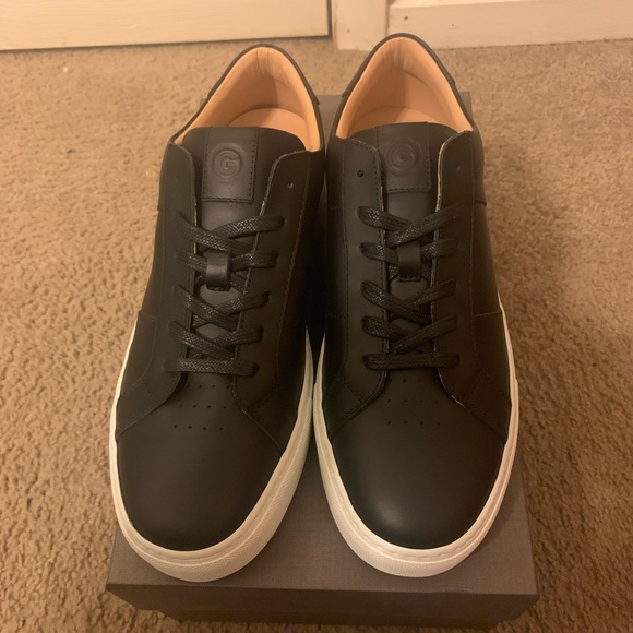 9.5D Men’s GREATS Black and White Leather Shoes - Picture 1 of 6